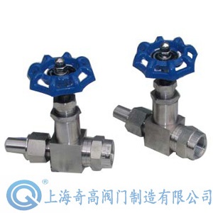 High temperature pressure gauge stop valve